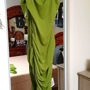 Vibrant 2 Piece Dress With Bodysuit NWT Gorgous .Stunning .Dress